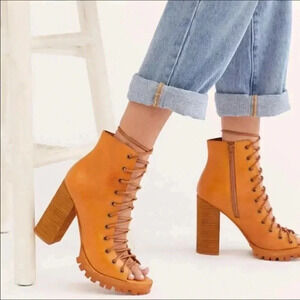 Free People women’s lace up heels.